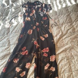 Black Floral Jumpsuit